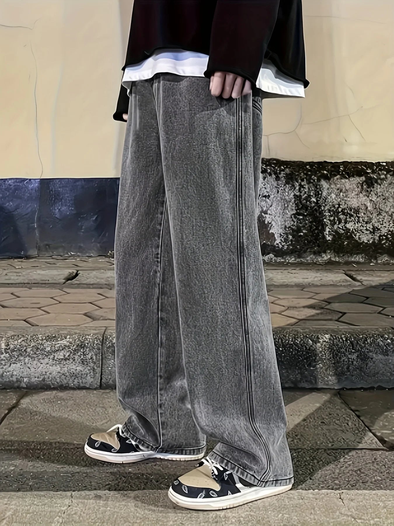 Loose Gray Men's Jeans – Autumn-Winter Essential