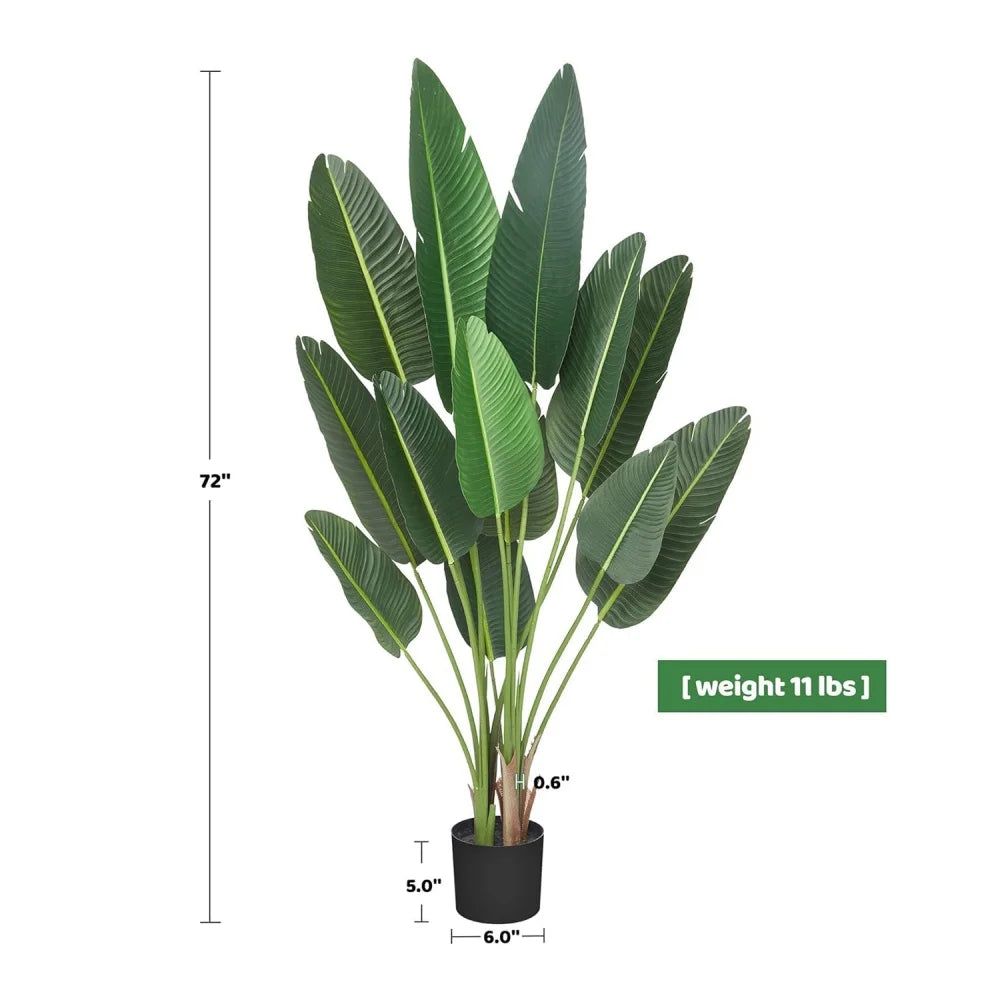 6FT Artificial Bird of Paradise Tree in Pot