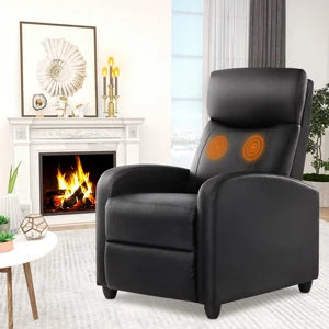 Recliner Massage Chair, Sofa Fabric, Adjustable Padded Seat Backrest, Lumbar Support
