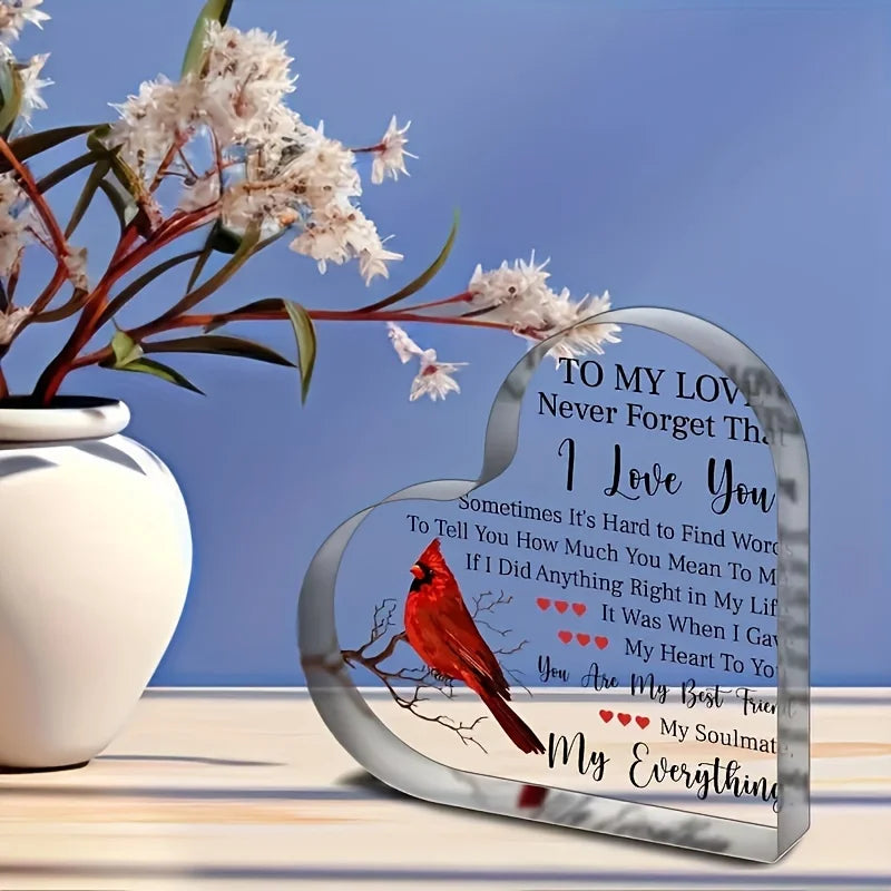 To My Love Acrylic Gift – Romantic Keepsake for Her