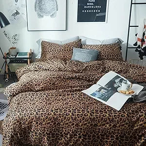 King Leopard Print Comforter Set
