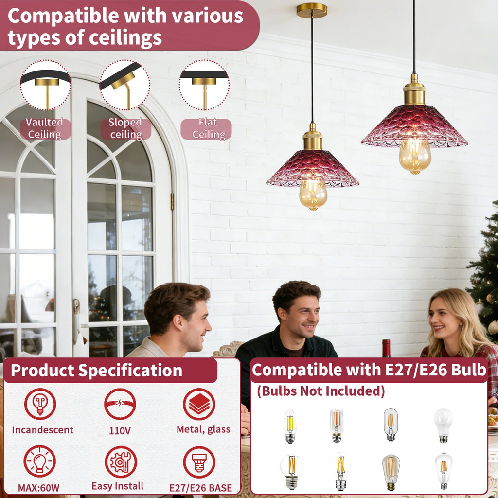Colorful Glass Ceiling Pendant Light