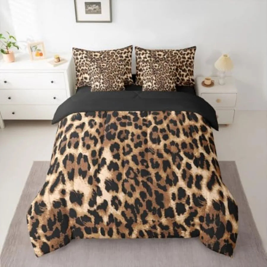 7-Piece Leopard Comforter Set