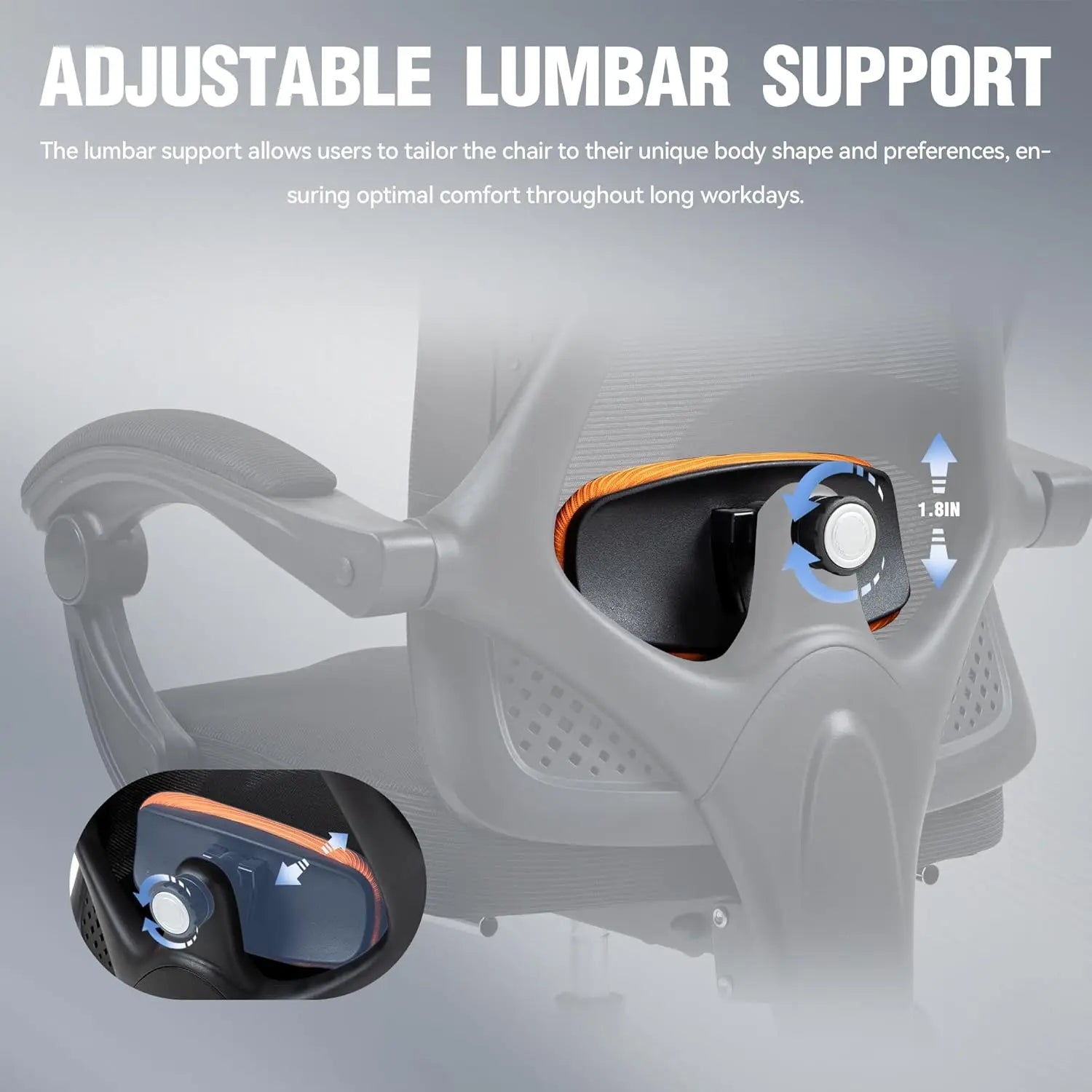 Ergonomic Mesh Computer Chair with Adjustable Lumbar Support & Headrest
