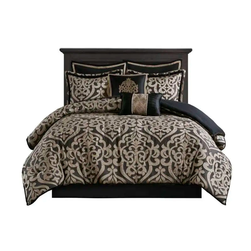 8 PCS California King Jacquard Comforter Set
