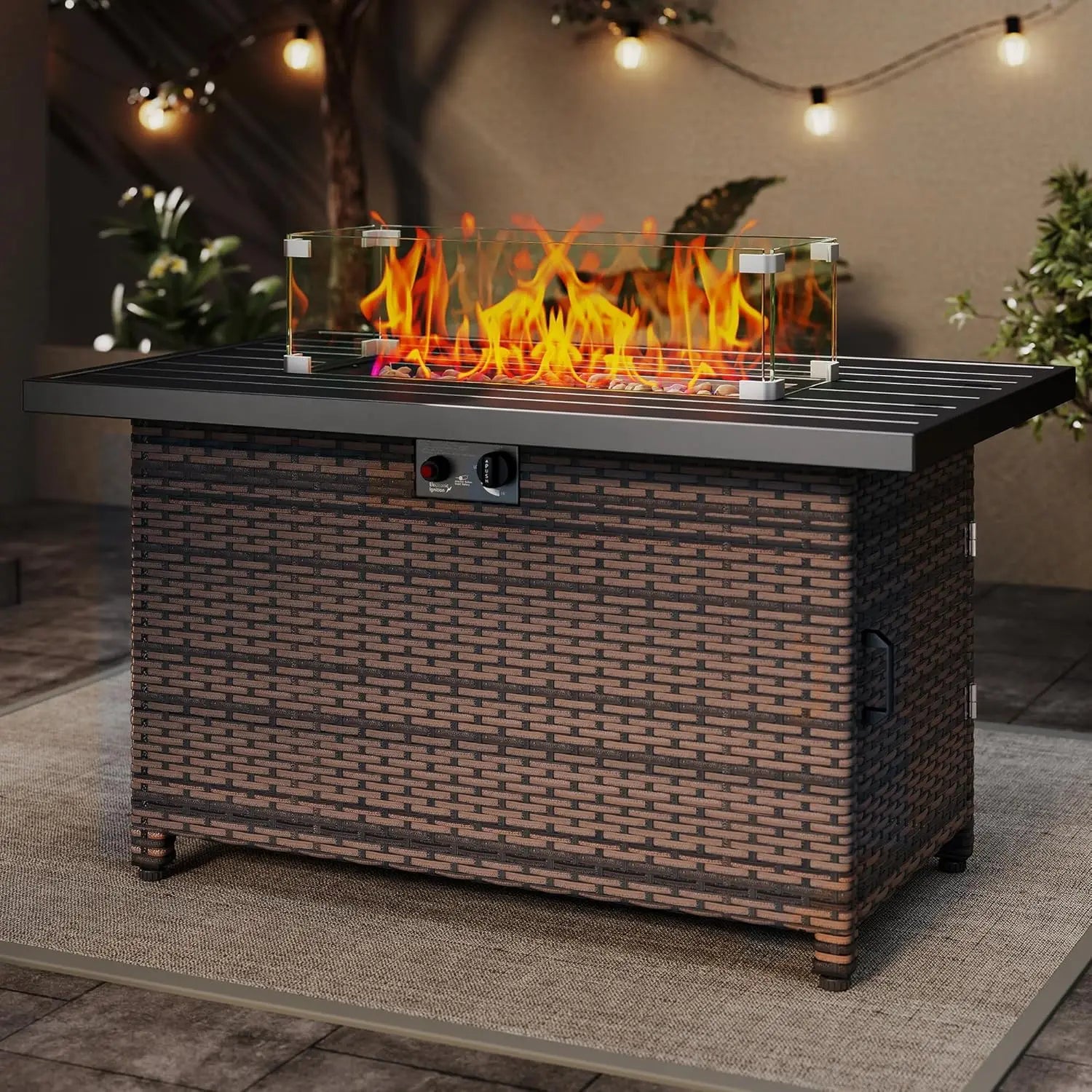 44-Inch Propane Fire Pit Table – 50,000 BTU Outdoor Heating Solution