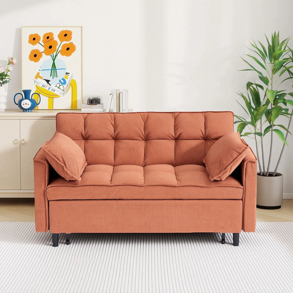 Corduroy Convertible Sleeper Sofa Bed