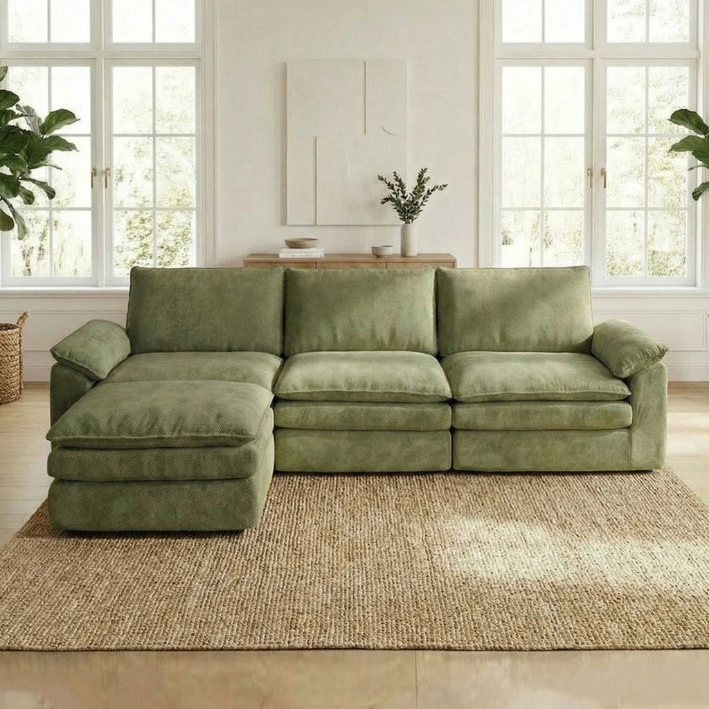 L-Shaped Chenille Cloud Lazy Sofa