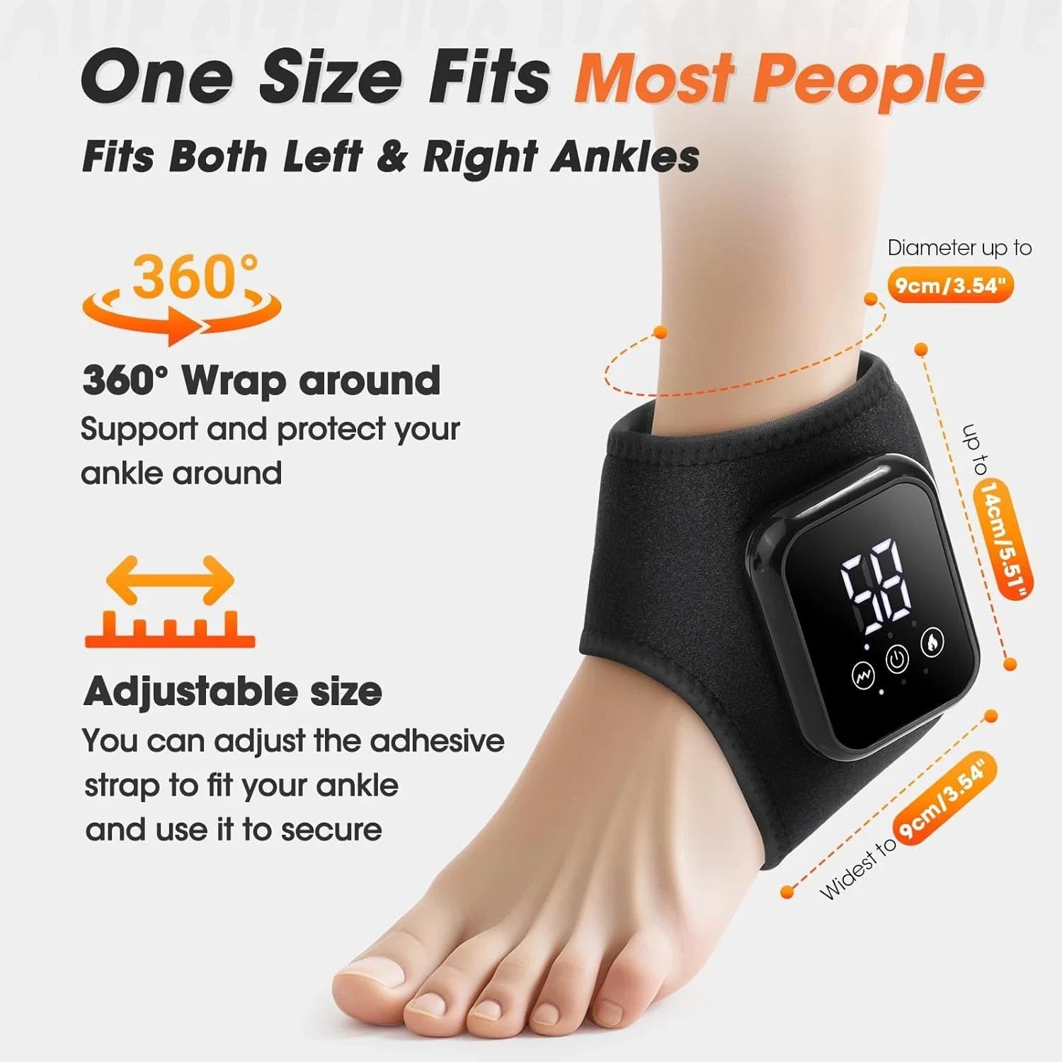 2 PCS Electric Foot & Ankle Massager with Heat