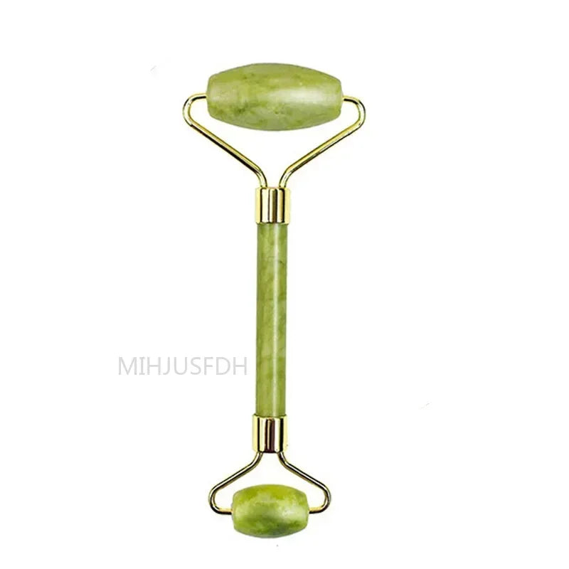 Natural Jade Roller Massager & Gua Sha Set