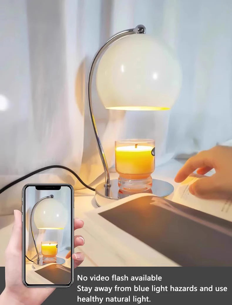 Nordic Candle Warmer Lamp with Timer – Aroma Diffuser