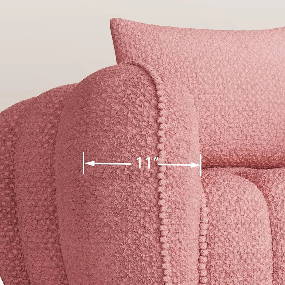 Pumpkin-Shaped Oversized Comfy Lounge Chair - Upholstered