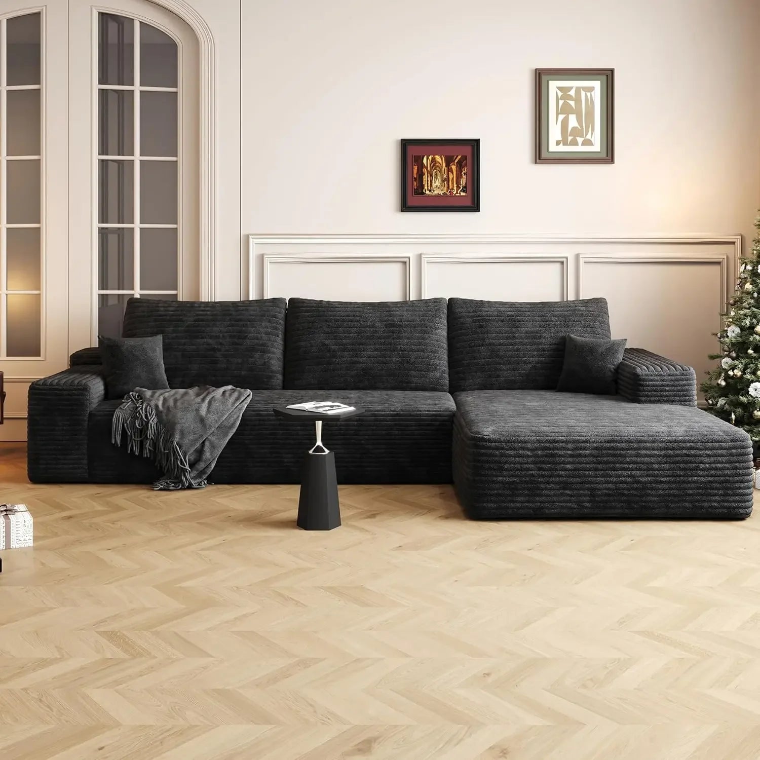 108" Modern Modular Sectional Sofa – L-Shape Upholstered Couch