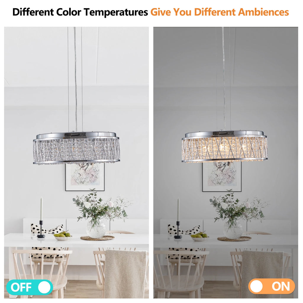 Crystal Chandelier Flush Mount Ceiling Light