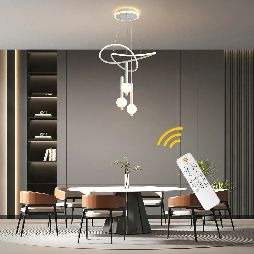 Lollipop-Shaped LED Pendant Light with Remote Control