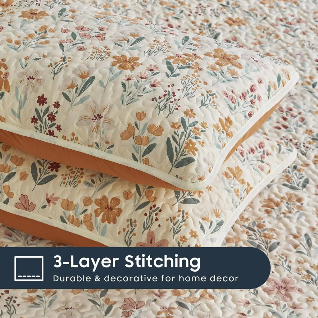 Floral Quilt Set