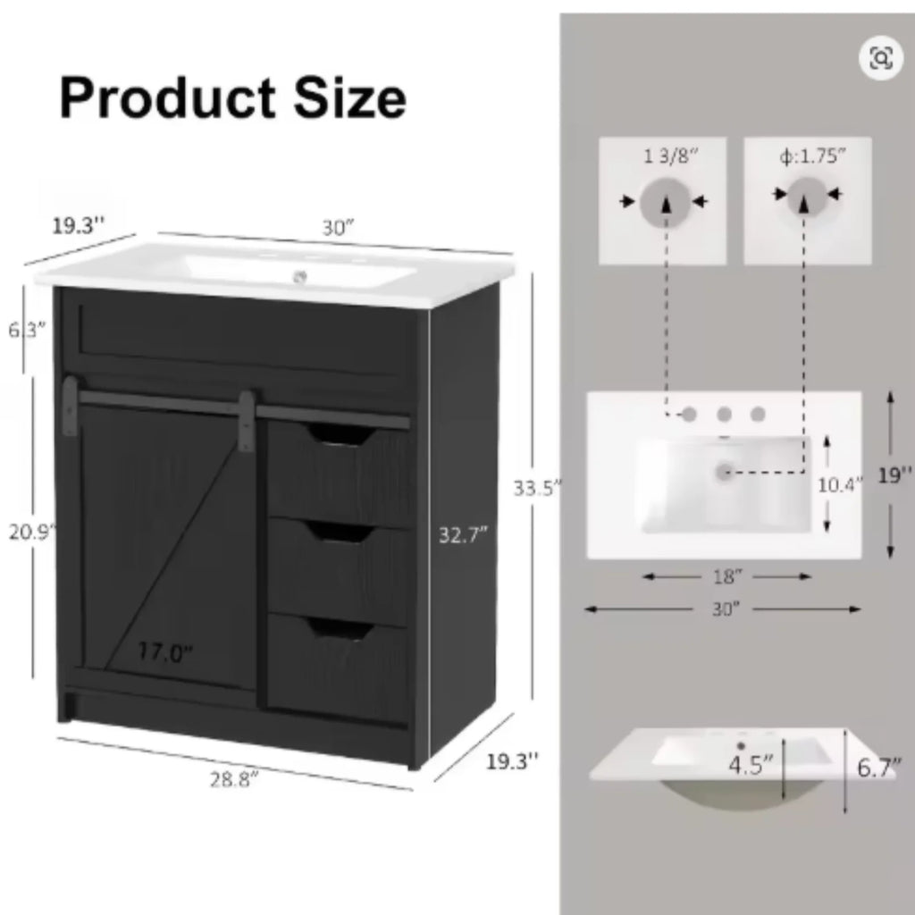 30" Classic Bathroom Vanity