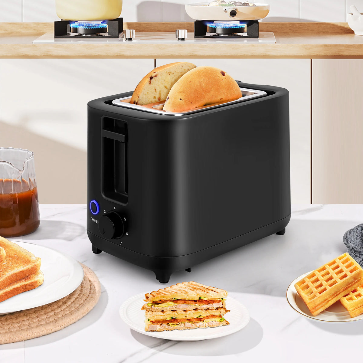 Compact 700W Electric Toaster