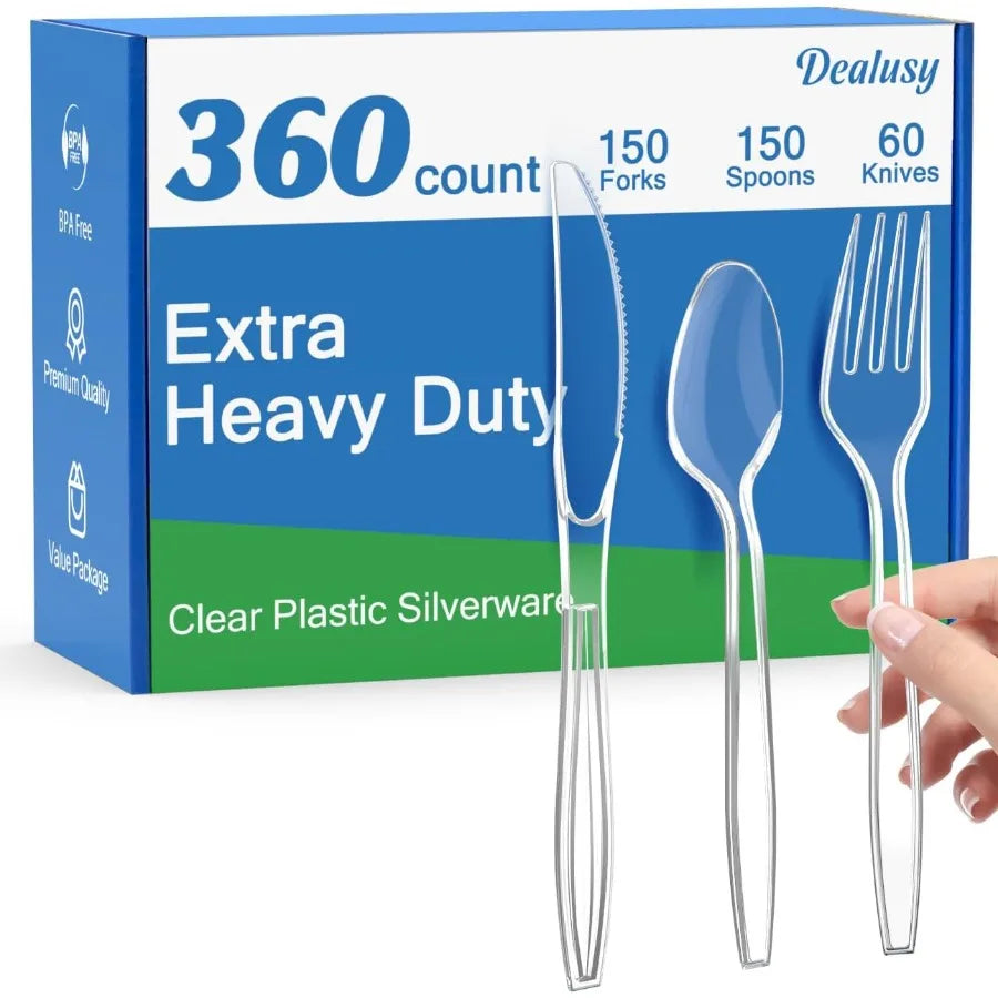 Extra Heavy Duty Clear Plastic Silverware