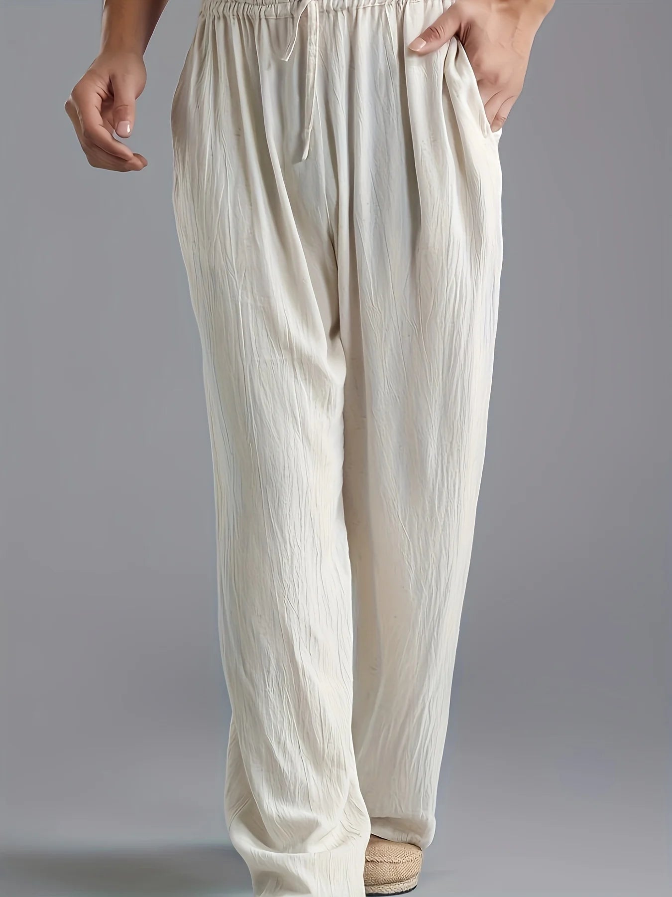 Men's Plus-Size Linen Breathable Sweatpants