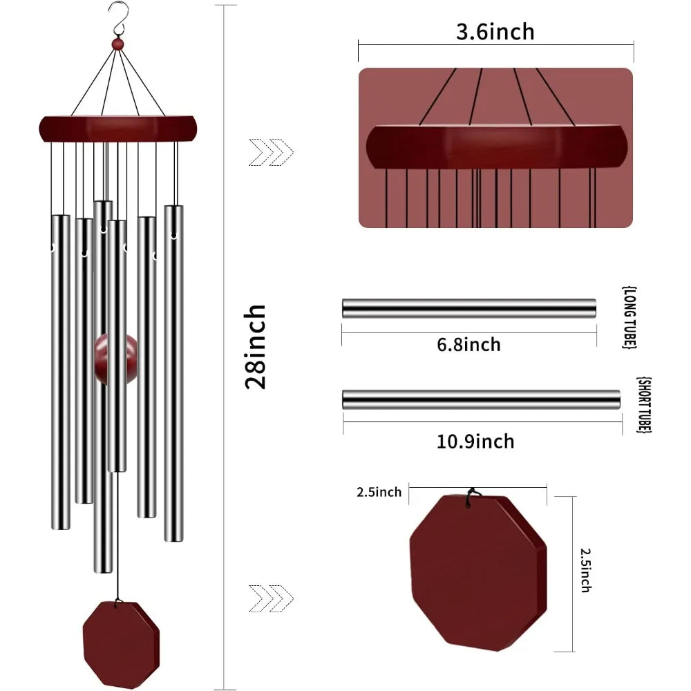 Large Deep Tone Wind Chimes