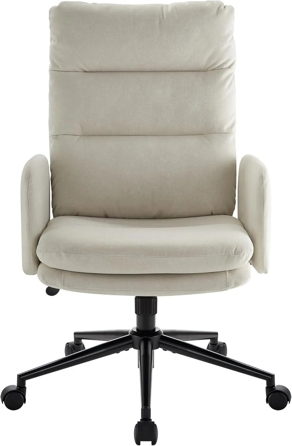 High-Back Adjustable Swivel Office Chair, Upholstered