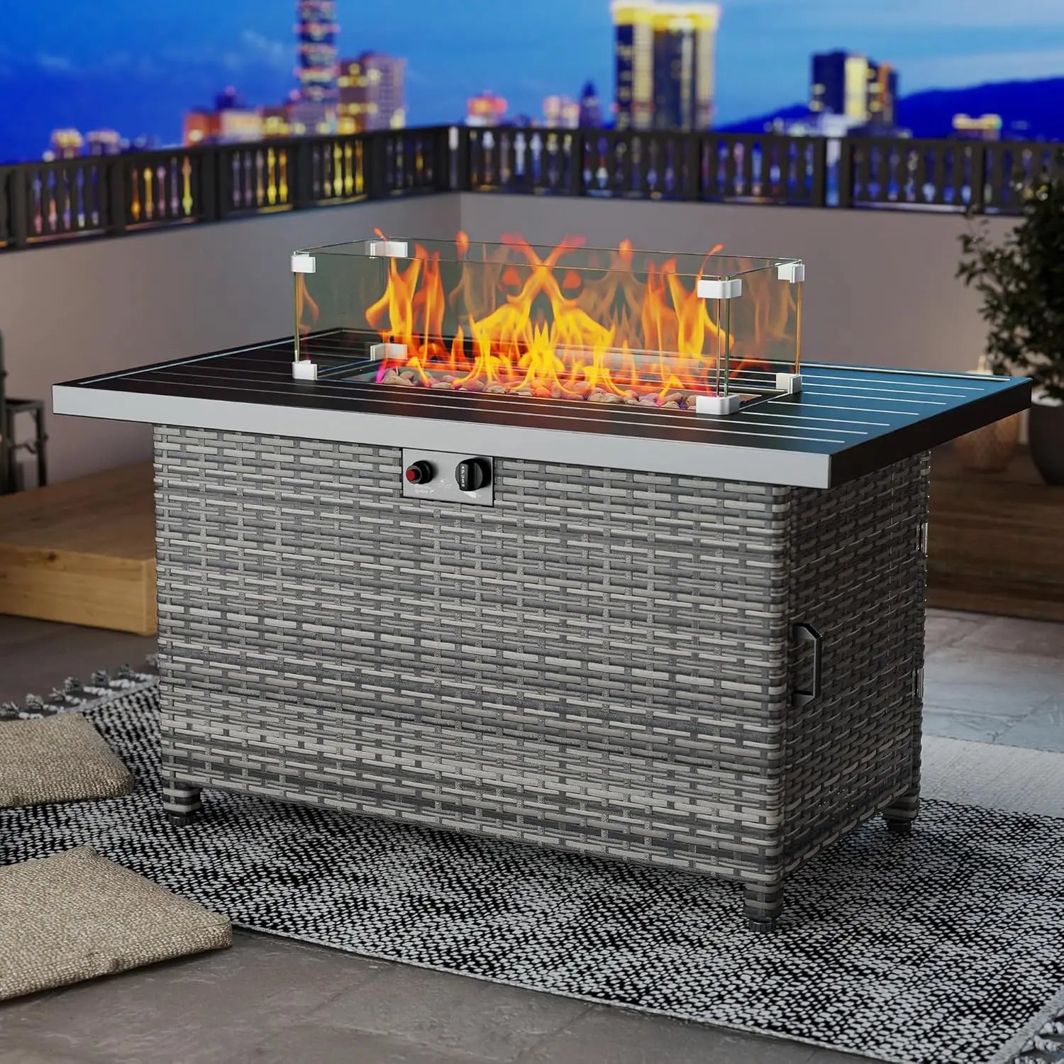 44-Inch Propane Fire Pit Table – 50,000 BTU Outdoor Heating Solution