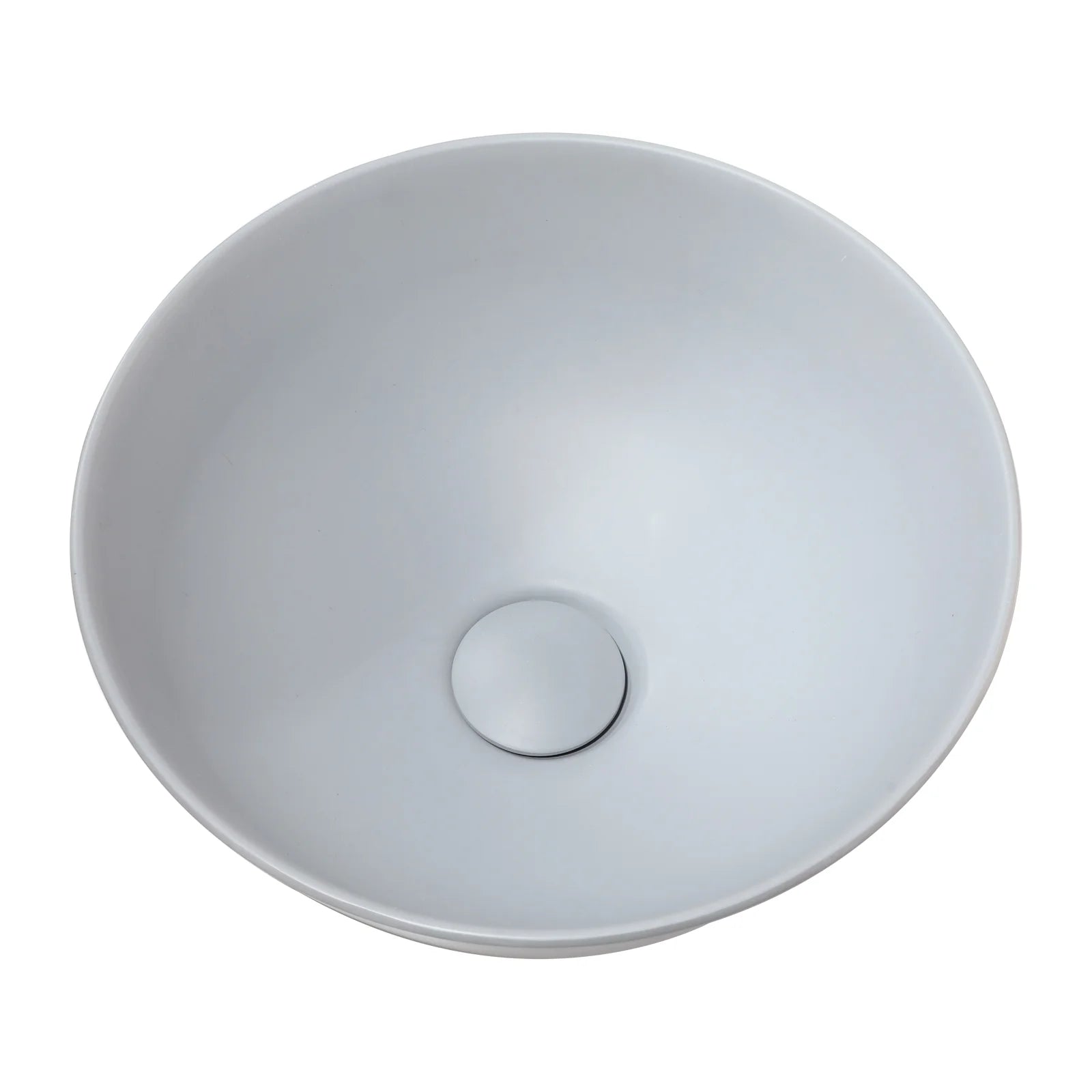 13" Round Stone Resin Vessel Sink with Drain Combo – Above Counter