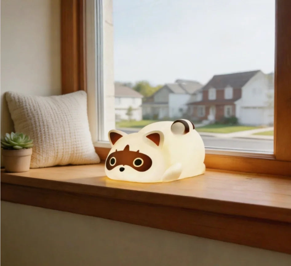 Portable Rechargeable Raccoon Night Light