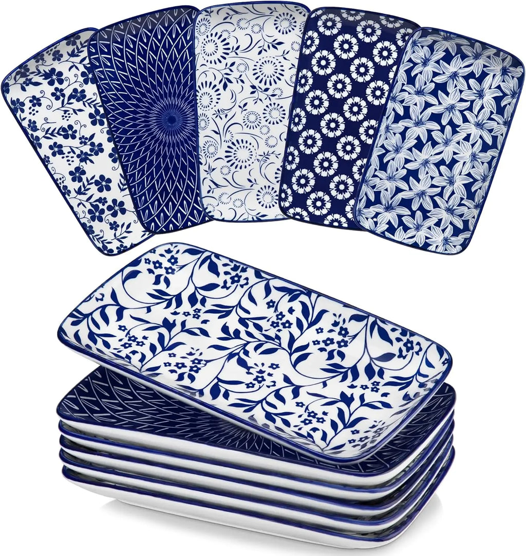 9.5-Inch Rectangular Dinner Plates – Set of 6