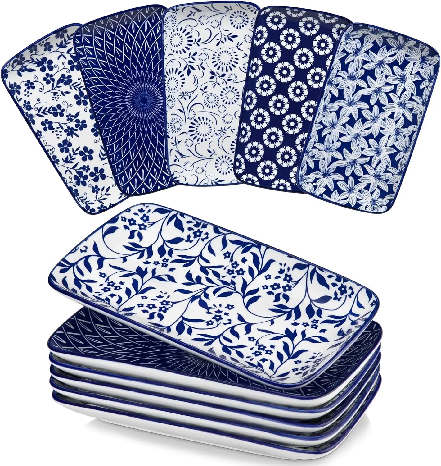 9.5-Inch Rectangular Dinner Plates – Set of 6