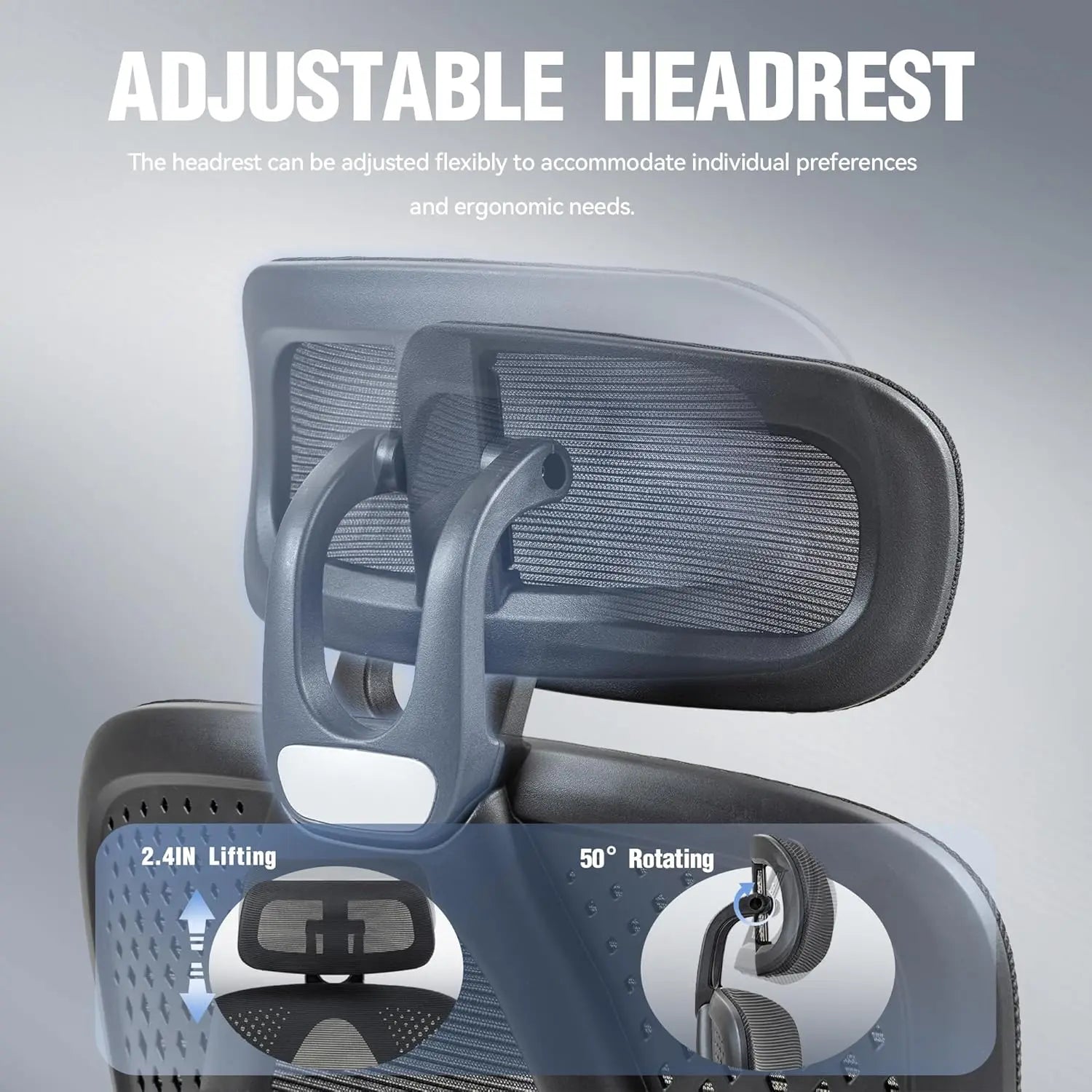 Ergonomic Mesh Computer Chair with Adjustable Lumbar Support & Headrest
