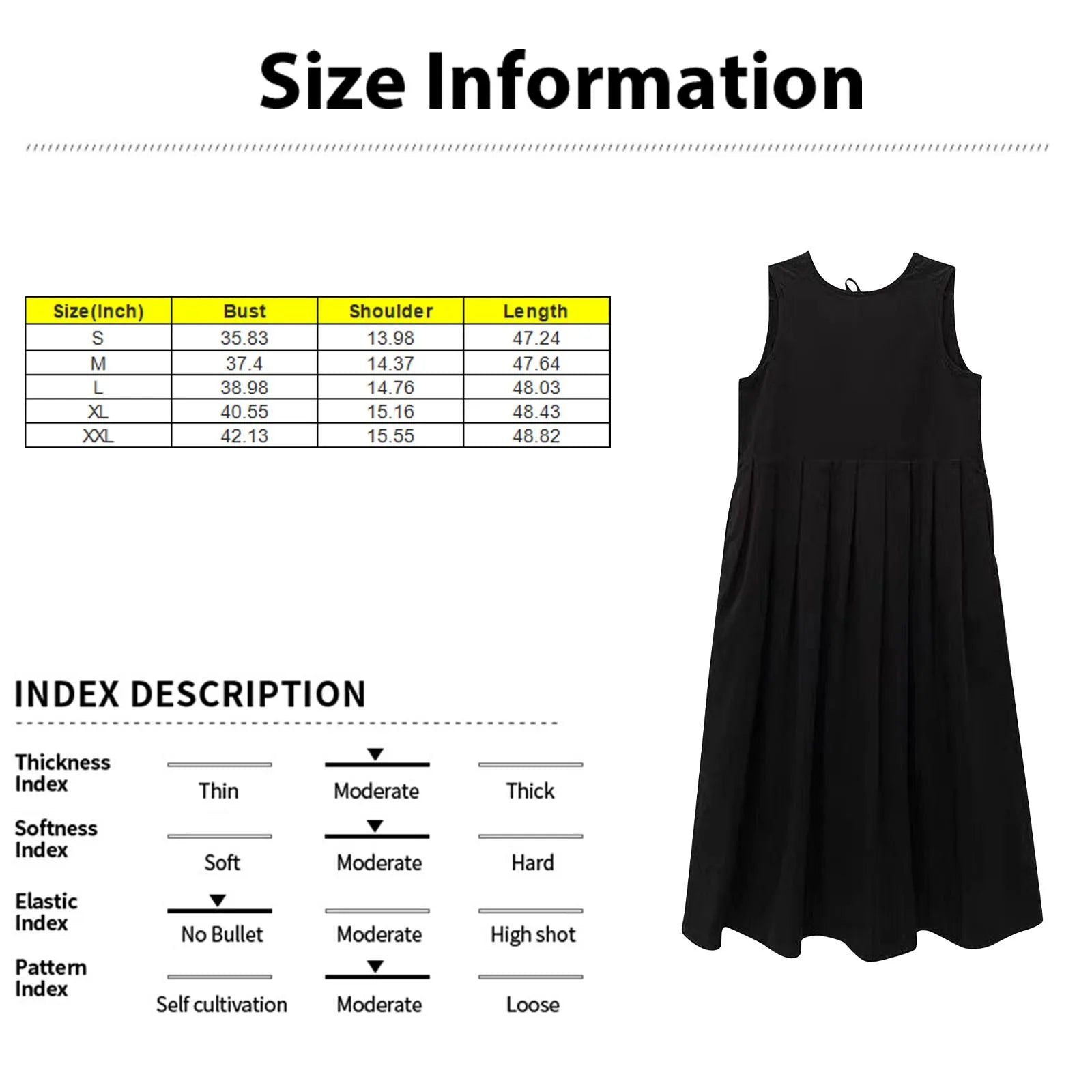 Women's Black Casual Swing T-Shirt Dress with Pockets
