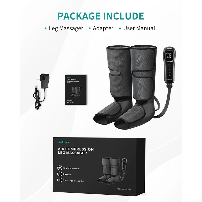 Leg Massager for Blood Circulation, Relaxation & Lymphatic Drainage