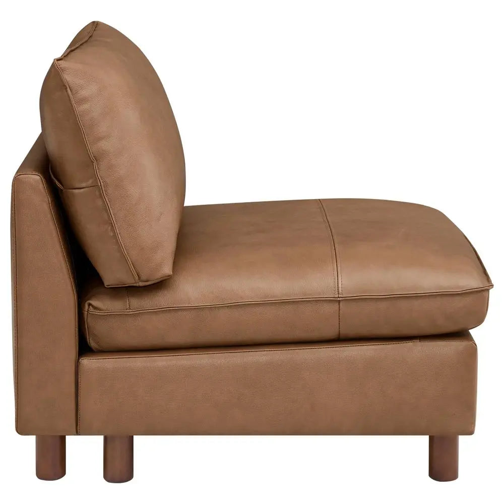 Premium Genuine Leather Modular Cloud Sectional Sofa