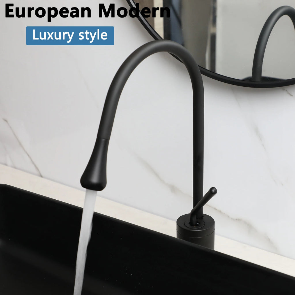 22x14" Black Stone Resin Sink with Faucet and Drain, Rectangle, Above Counter