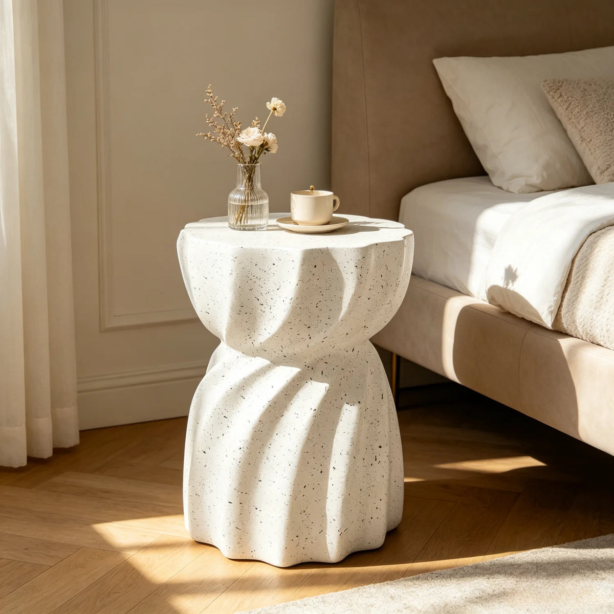 Contemporary Lightweight Concrete Accent Side Table