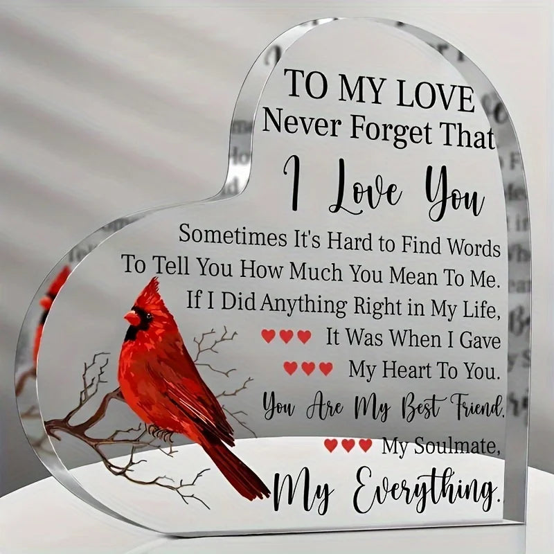 To My Love Acrylic Gift – Romantic Keepsake for Her