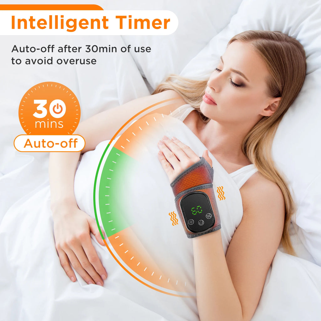 Cordless Wrist Hand Heated Massager for Pain Relief
