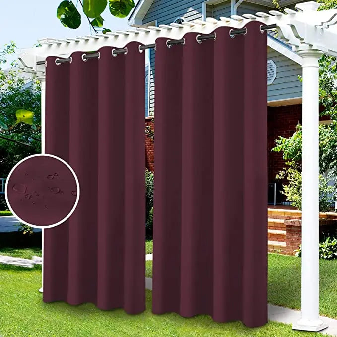 Outdoor Curtains for Patio – Rustproof Grommet Top Waterproof Drapes