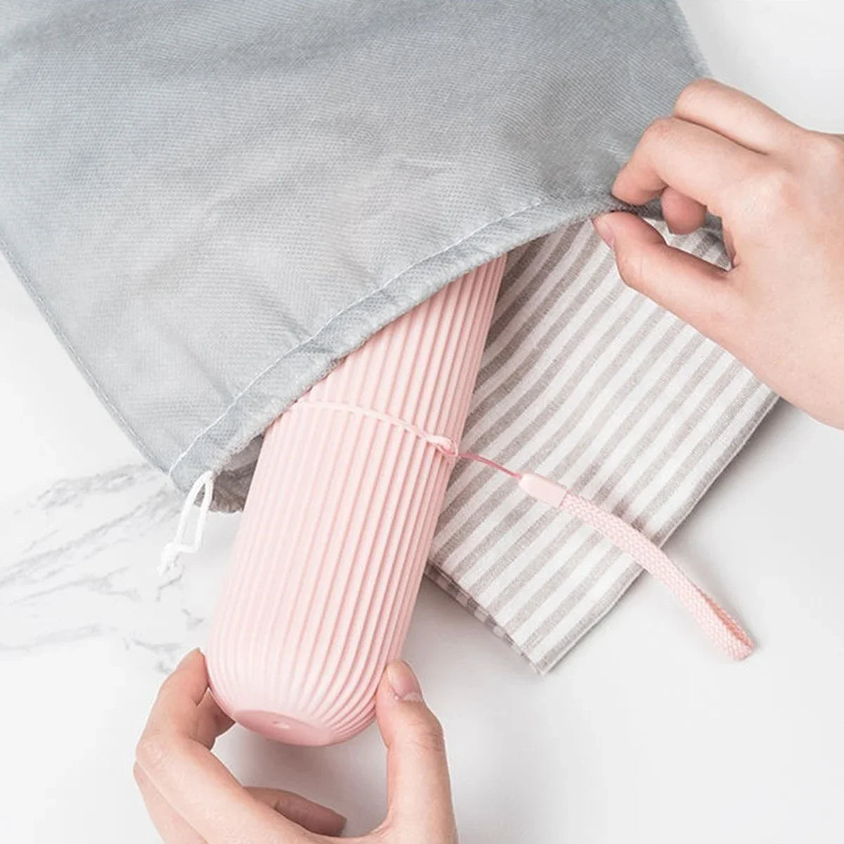 Portable Toothpaste & Toothbrush Holder