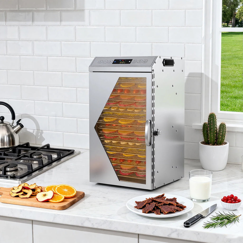 800W 18-Tray Stainless Steel Food Dehydrator