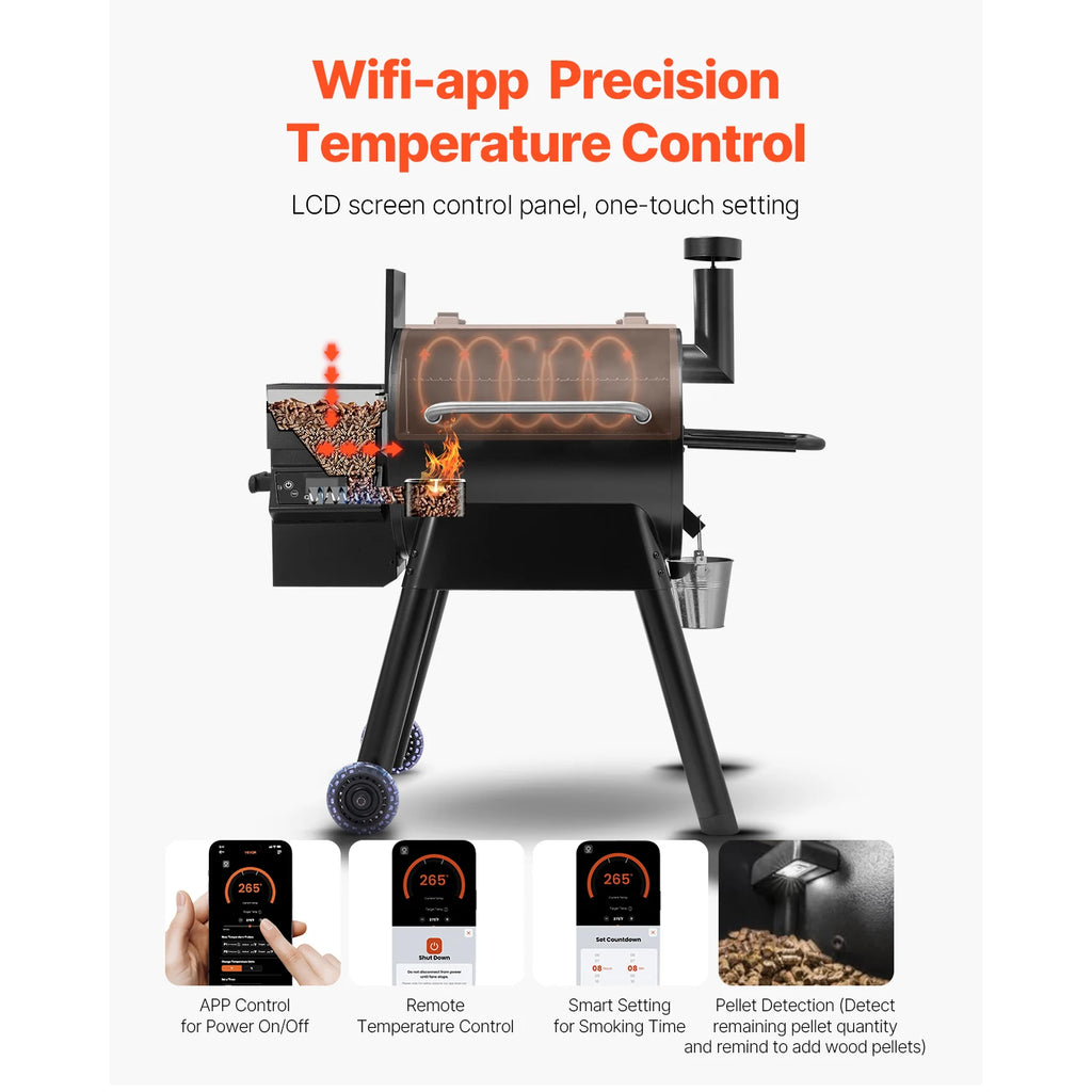 Wood Pellet Smoker BBQ Grill