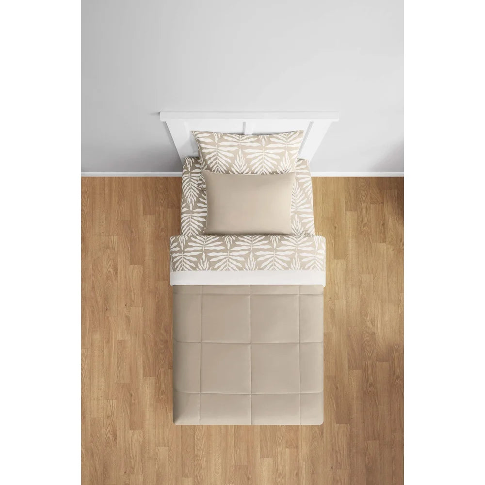 5 Piece Reversible Comforter Set, Twin XL, Machine Washable