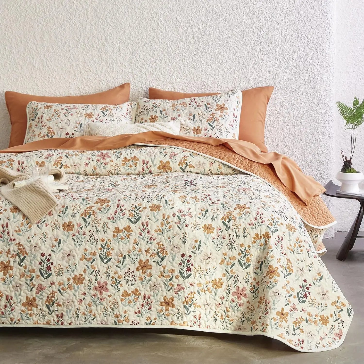 Floral Quilt Set