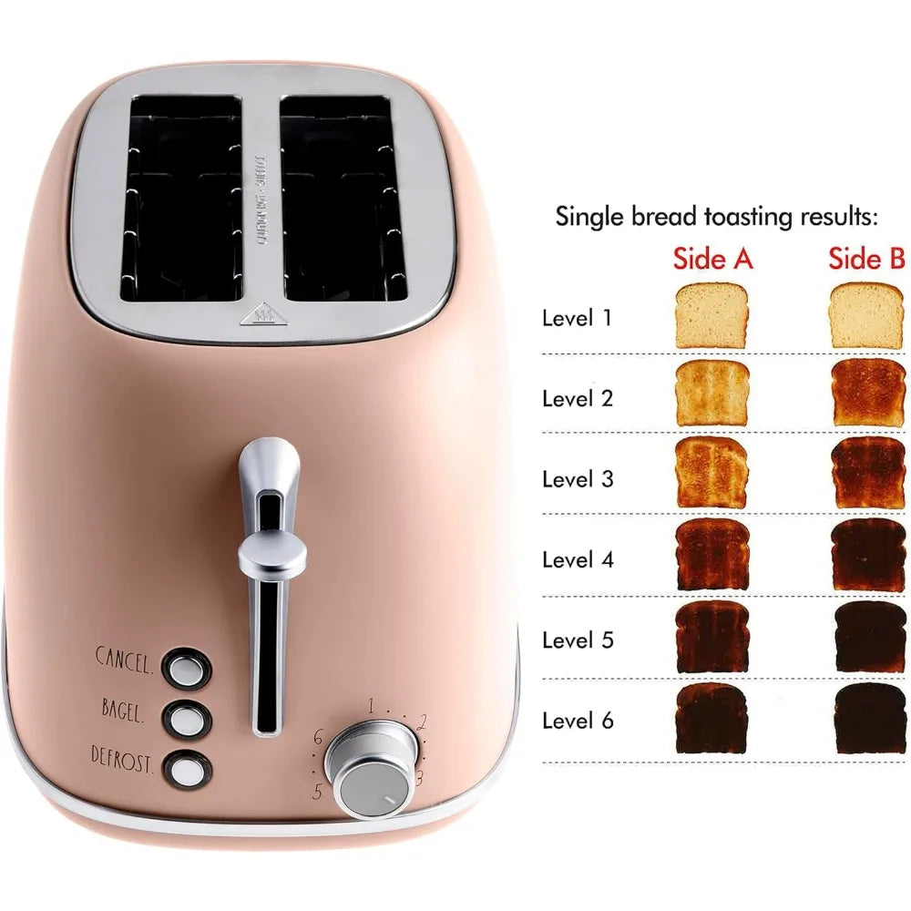 Retro 2 Slice Stainless Steel Toaster