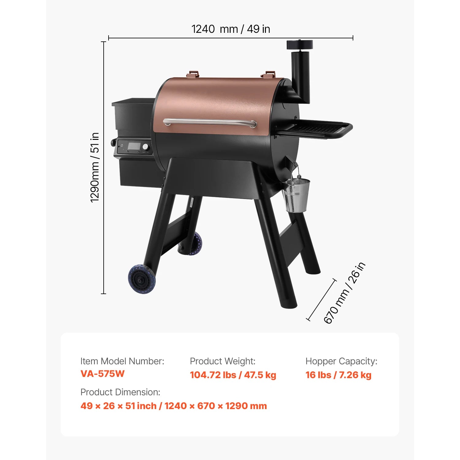 Wood Pellet Smoker BBQ Grill
