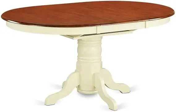 Elegant Oval Dining Room Table with Butterfly Leaf & Pedestal Base – 42" x 60"