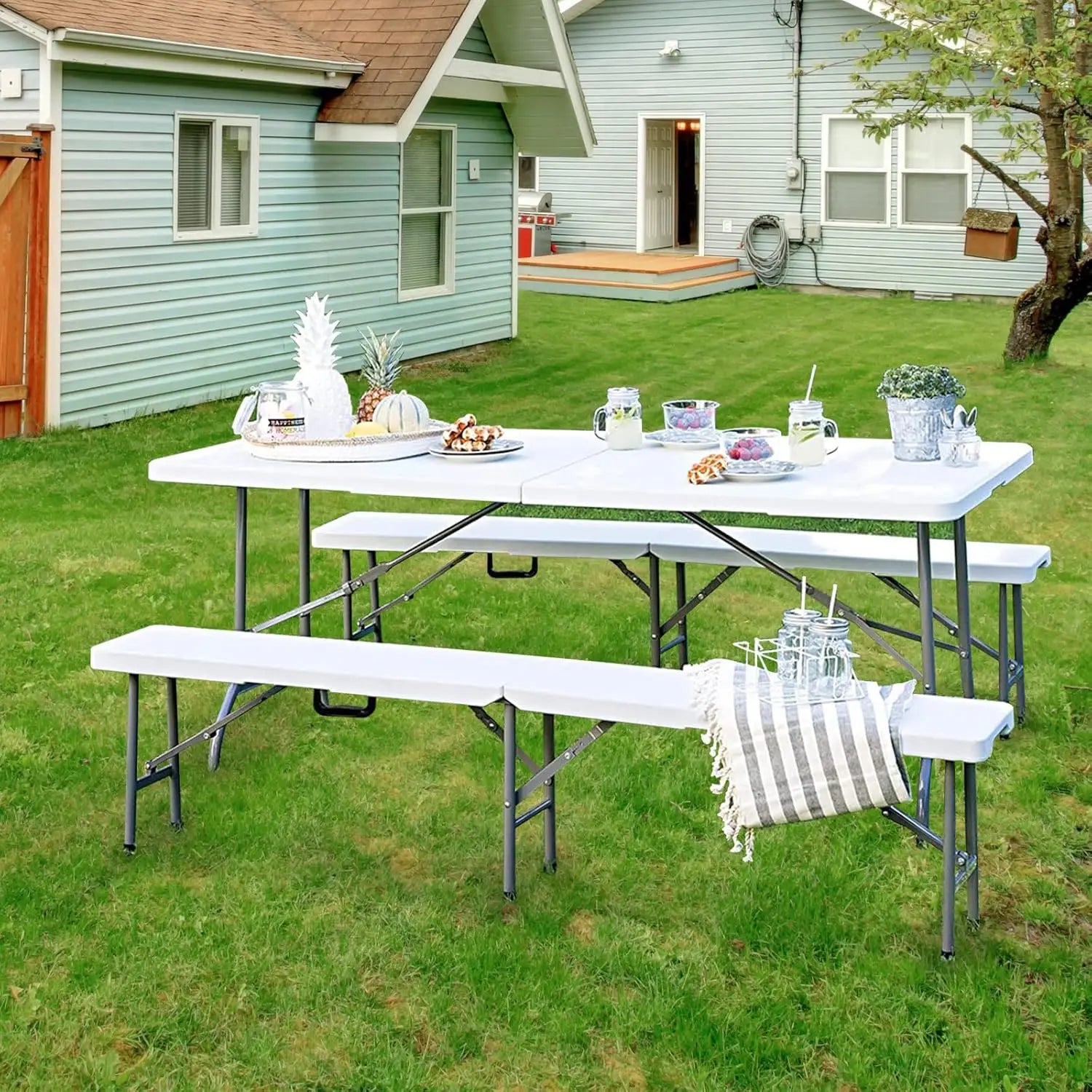 6 FT Folding Table – Heavy Duty Portable Table
