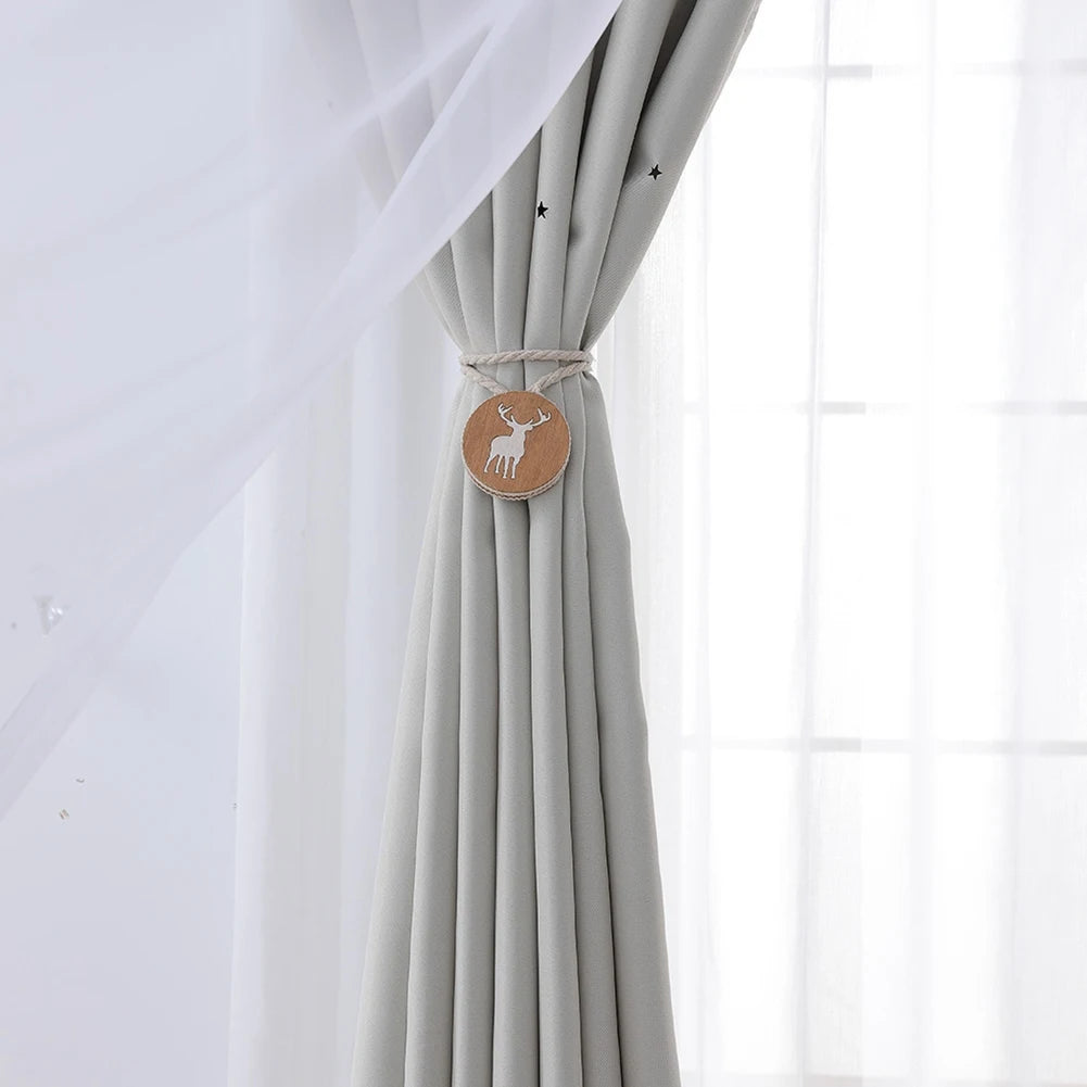 Hollow Out Star Curtain – Functional Room Darkening Drape (1 Panel, 40"x84")